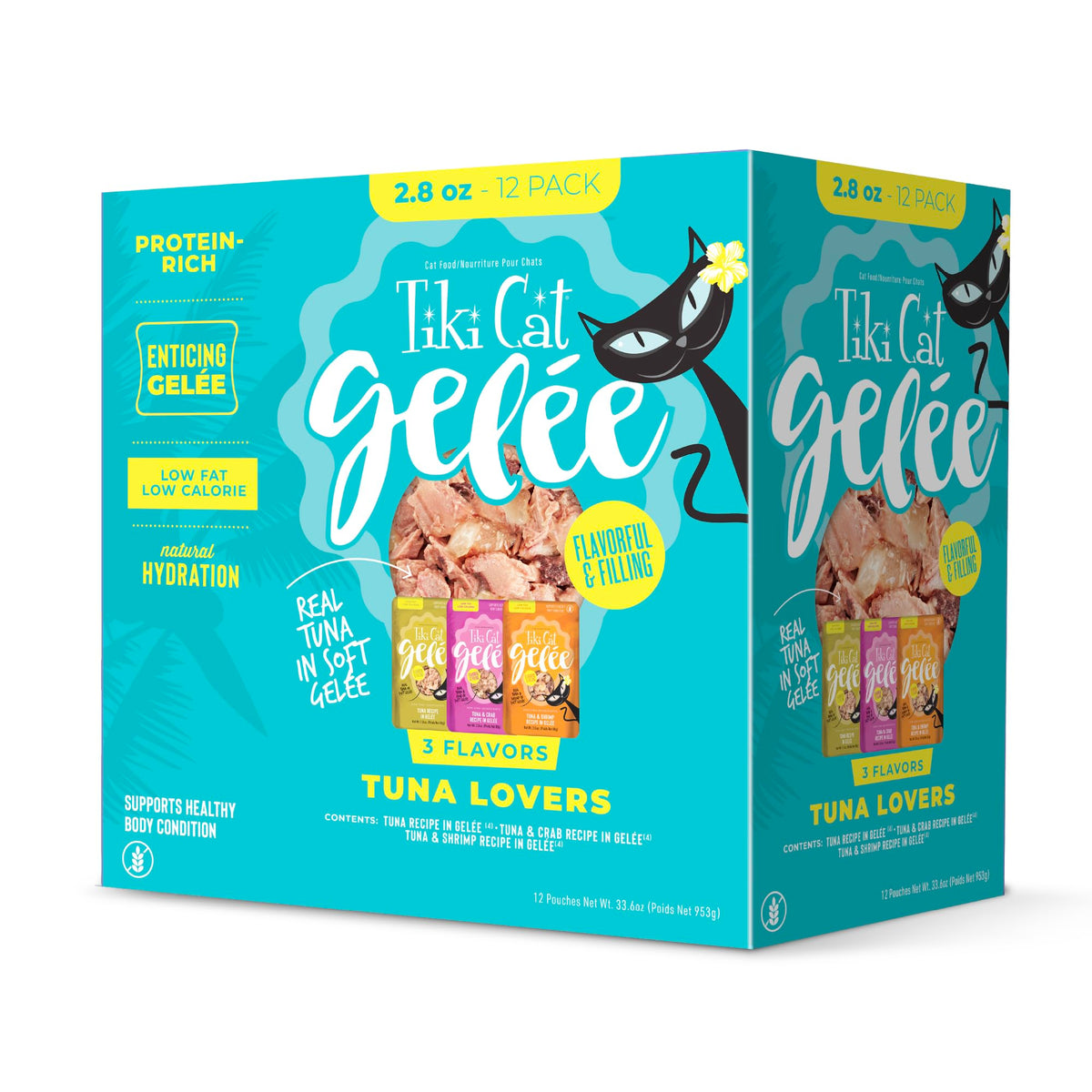 Tiki Cat Gelee con atún en gelée suave para hidratación y sabor