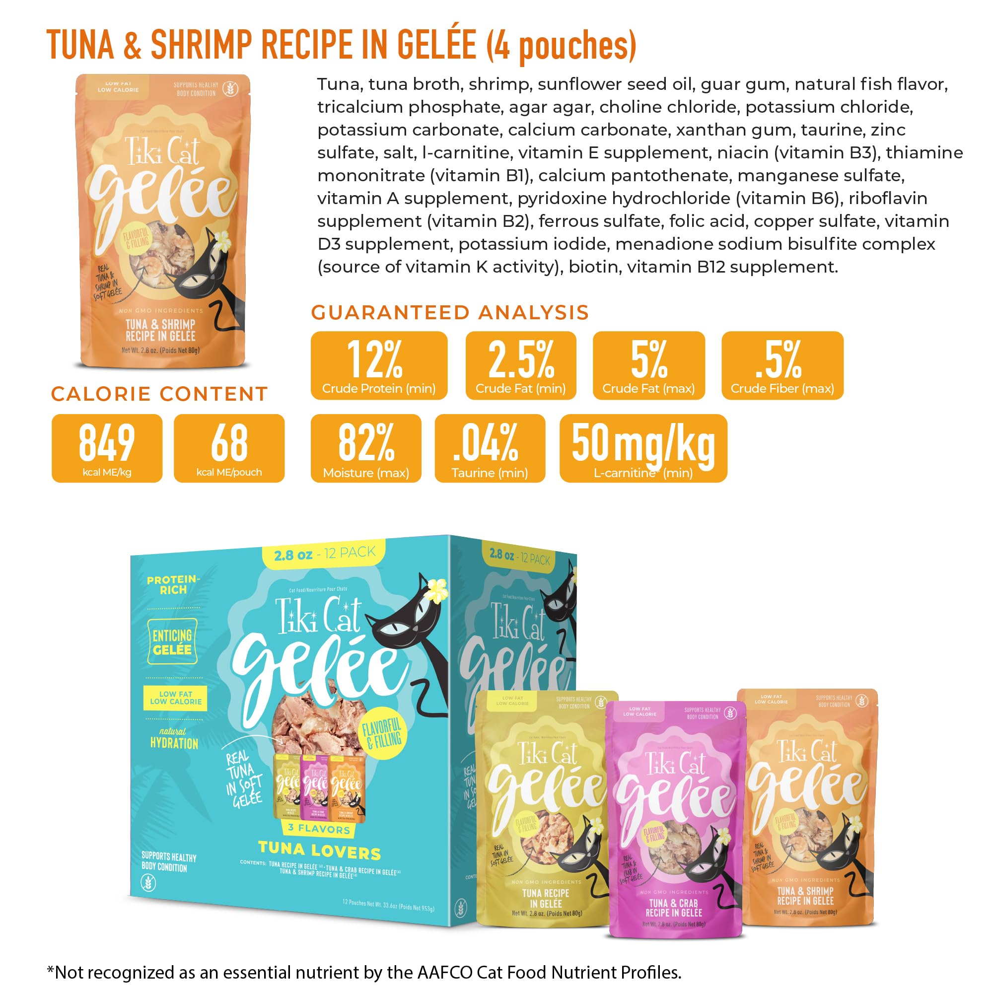 Tiki Cat Gelee porciones de 2,8 oz para control de porciones