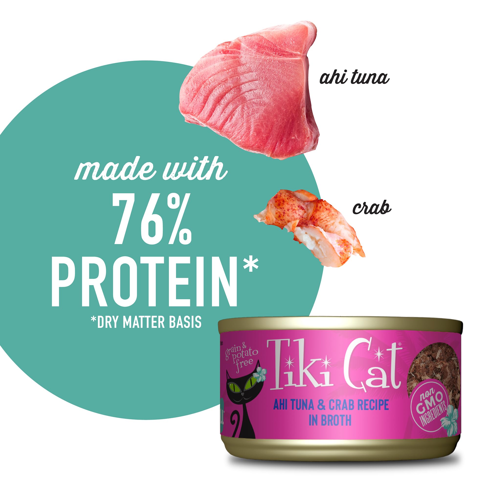 Tiki Cat Grill, ingredientes reales atún, proteína natural para el paladar.