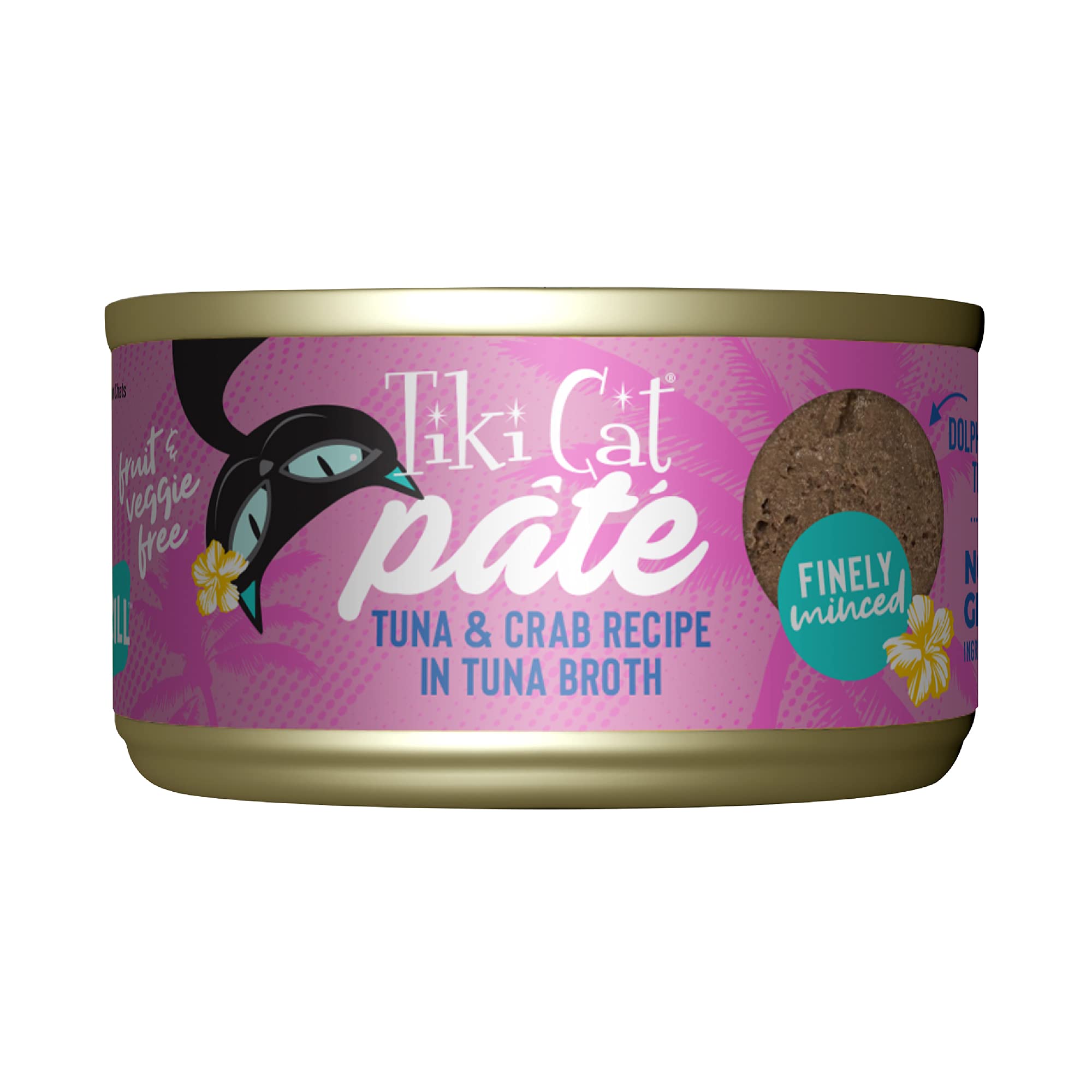 Tiki Cat Grill Pâté Atún y Cangrejo, textura atractiva para gatos activos