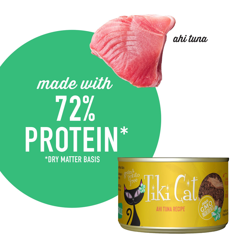 Tiki Cat Grill proteína alta con atún.