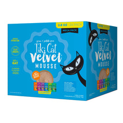 Tiki Cat Luau Velvet Mousse en sachet frontal, formato 2.8 oz para gatos.