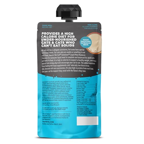 TIKI PETS Atún en leche de cabra ofrece proteína y sabor.