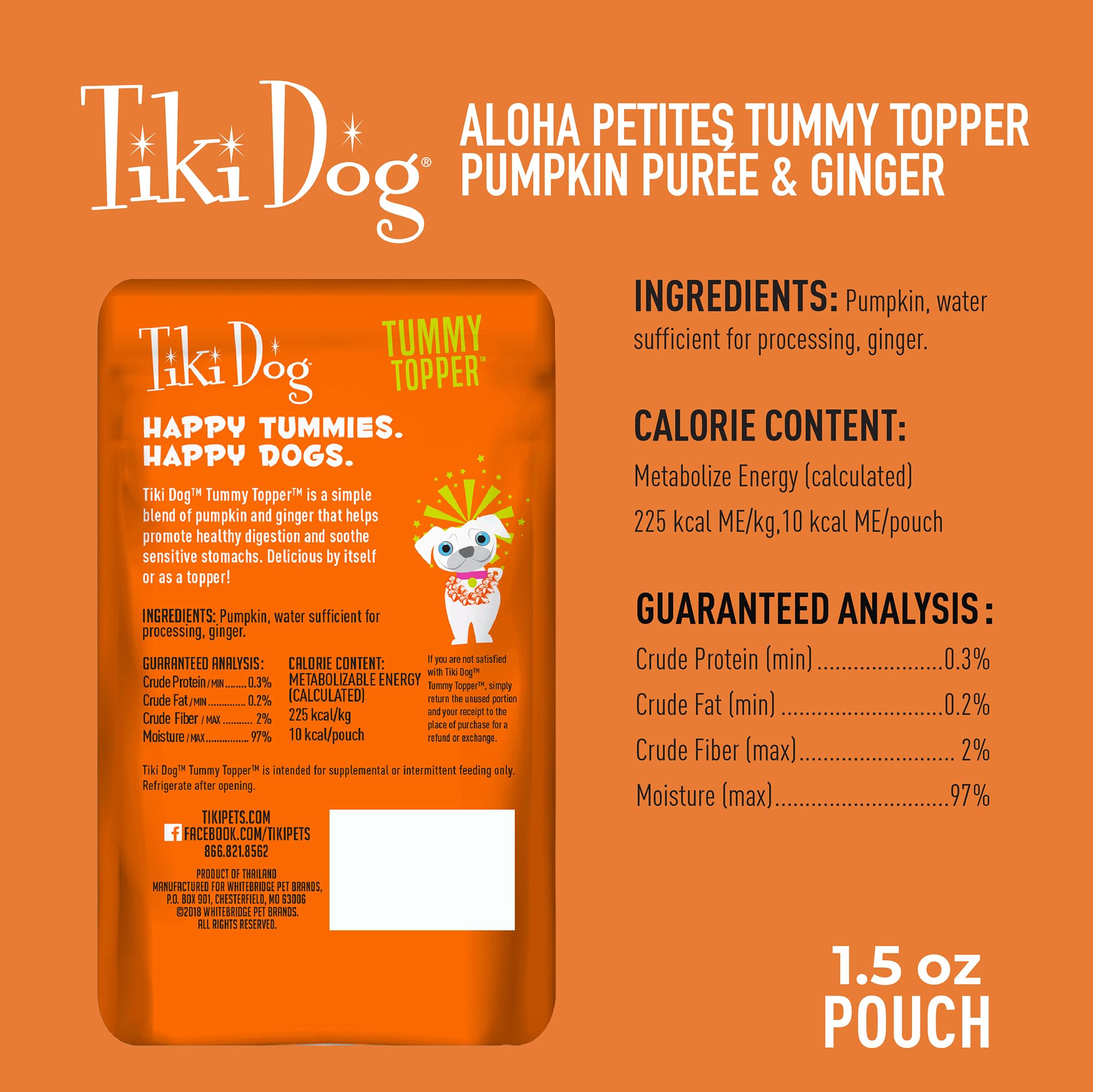 Tiki Pets Topper bisque sabroso para servir solo o como topping.