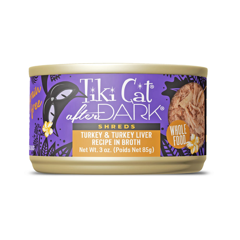 TIKI PETS muestra deshilachado de pavo con hígado, ideal para comer a diario.