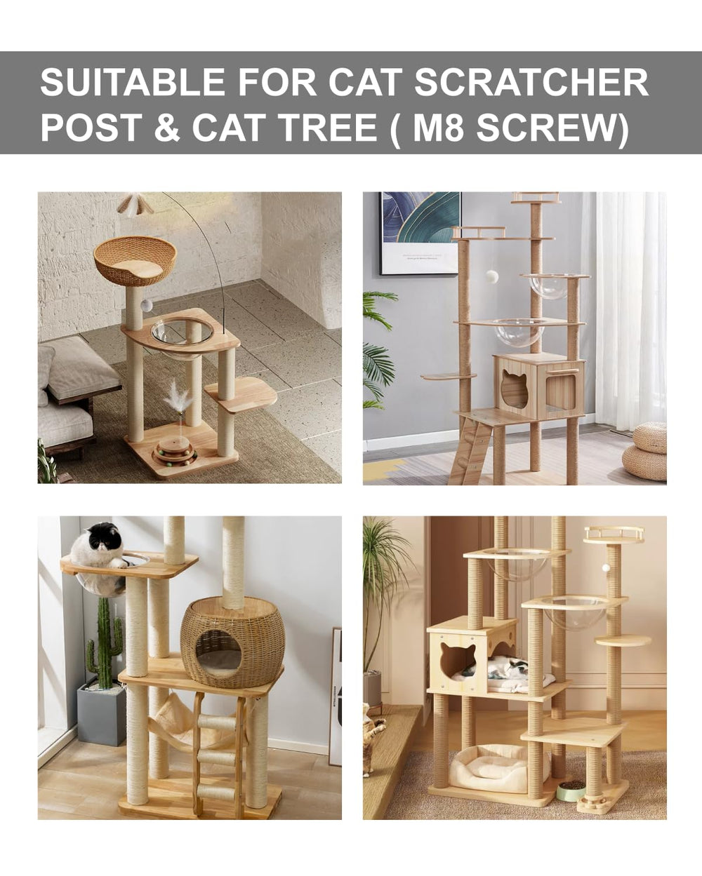 TIMHAKA instalación fácil en árbol para gatos.