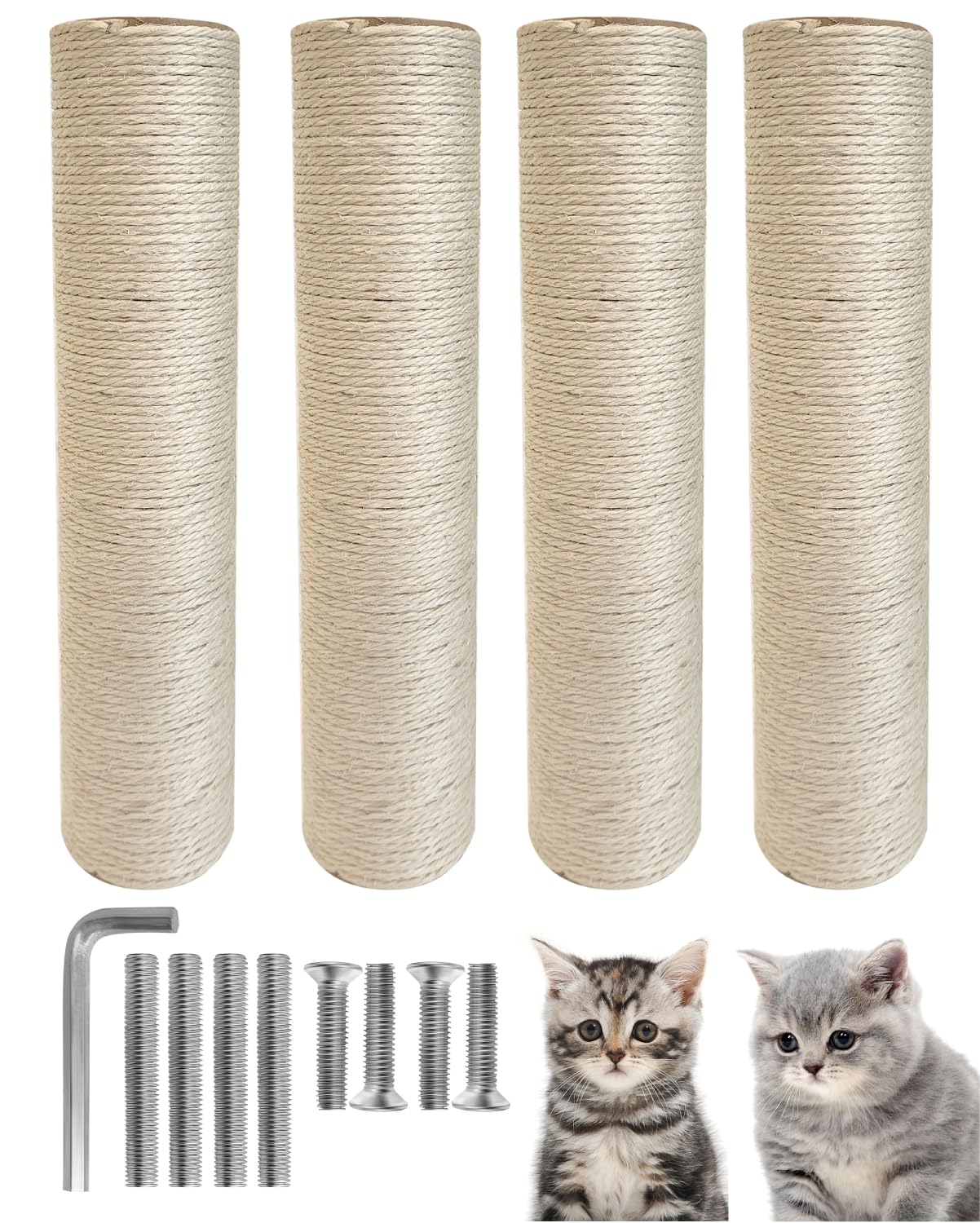 TIMHAKA poste rasca garras de sisal para afilar uñas sin dañar muebles.