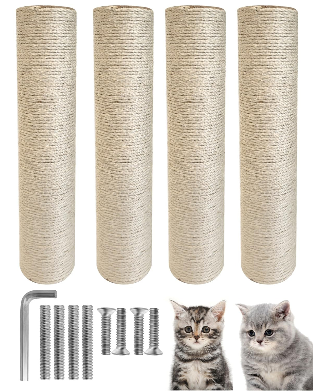 TIMHAKA poste rasca garras de sisal para afilar uñas sin dañar muebles.