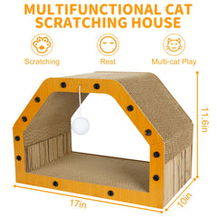 TIMIEEYA techo-inclinado-casa-gato: techo estable para juego y descanso.