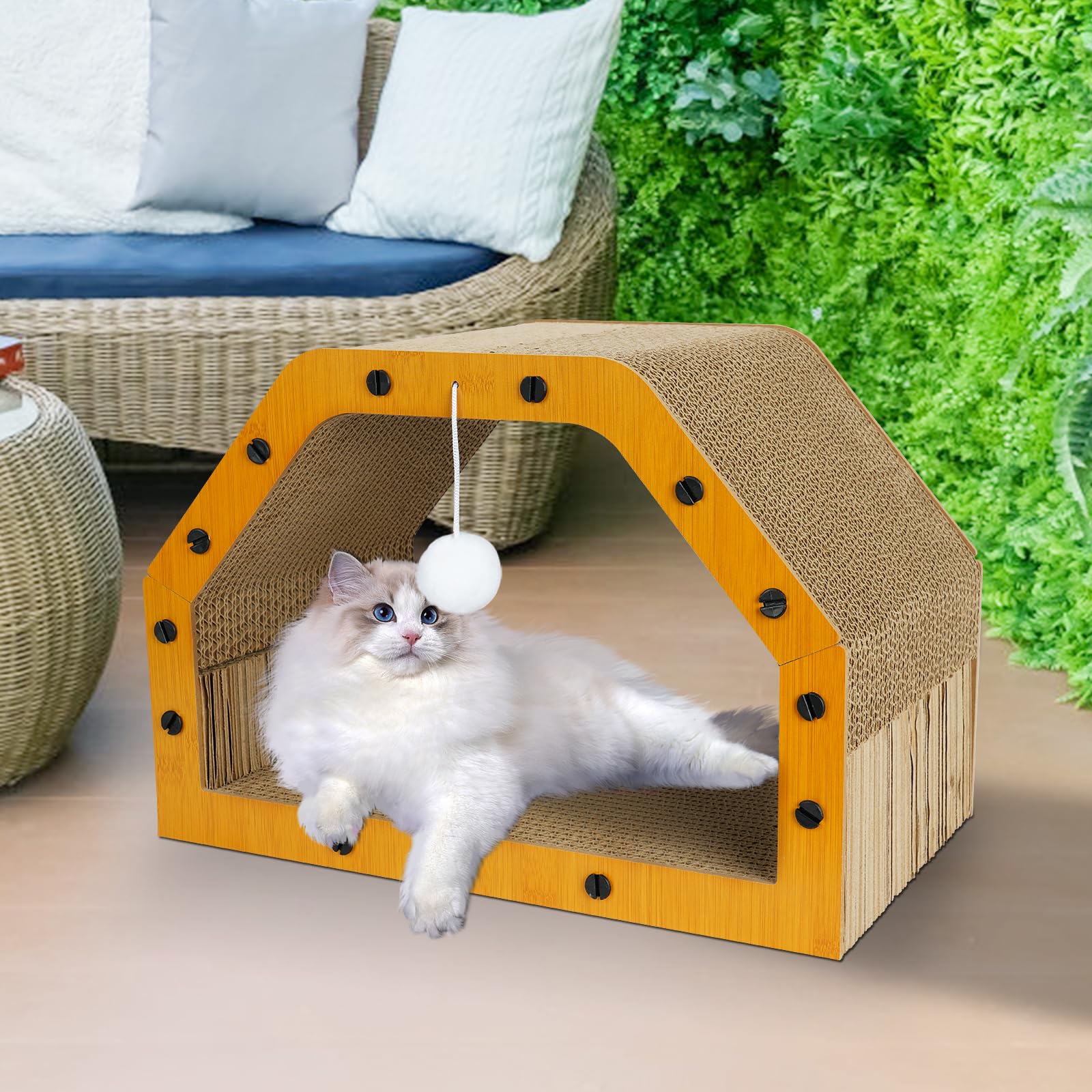 TIMIEEYA uso-interior-comodo: ideal para gatos que descansan y juegan.