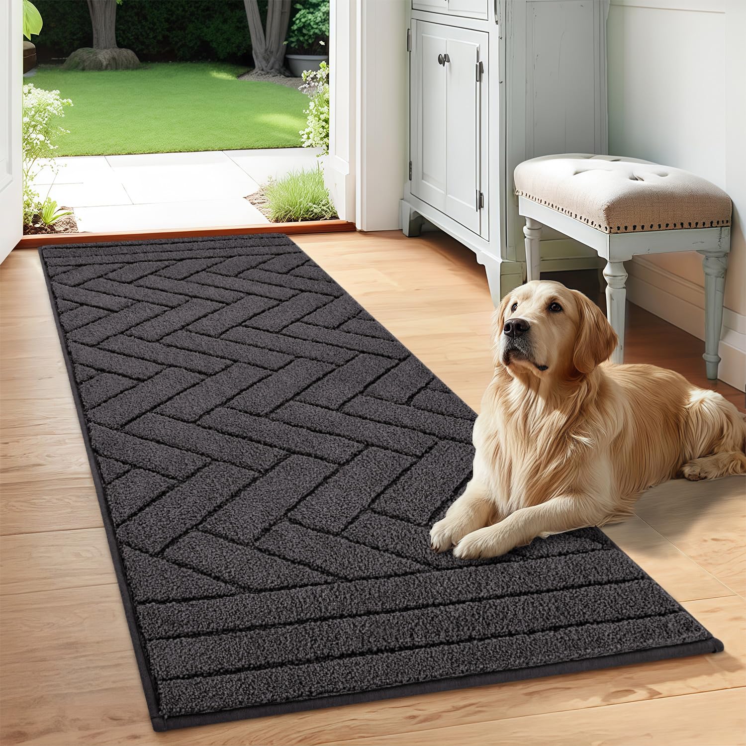 Almohadilla para perros Tindbea en la entrada, controla la suciedad de las patas.