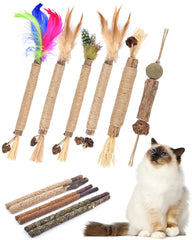 TINDTOP bastones silvervine para gatos: estimulan juego y limpieza dental.