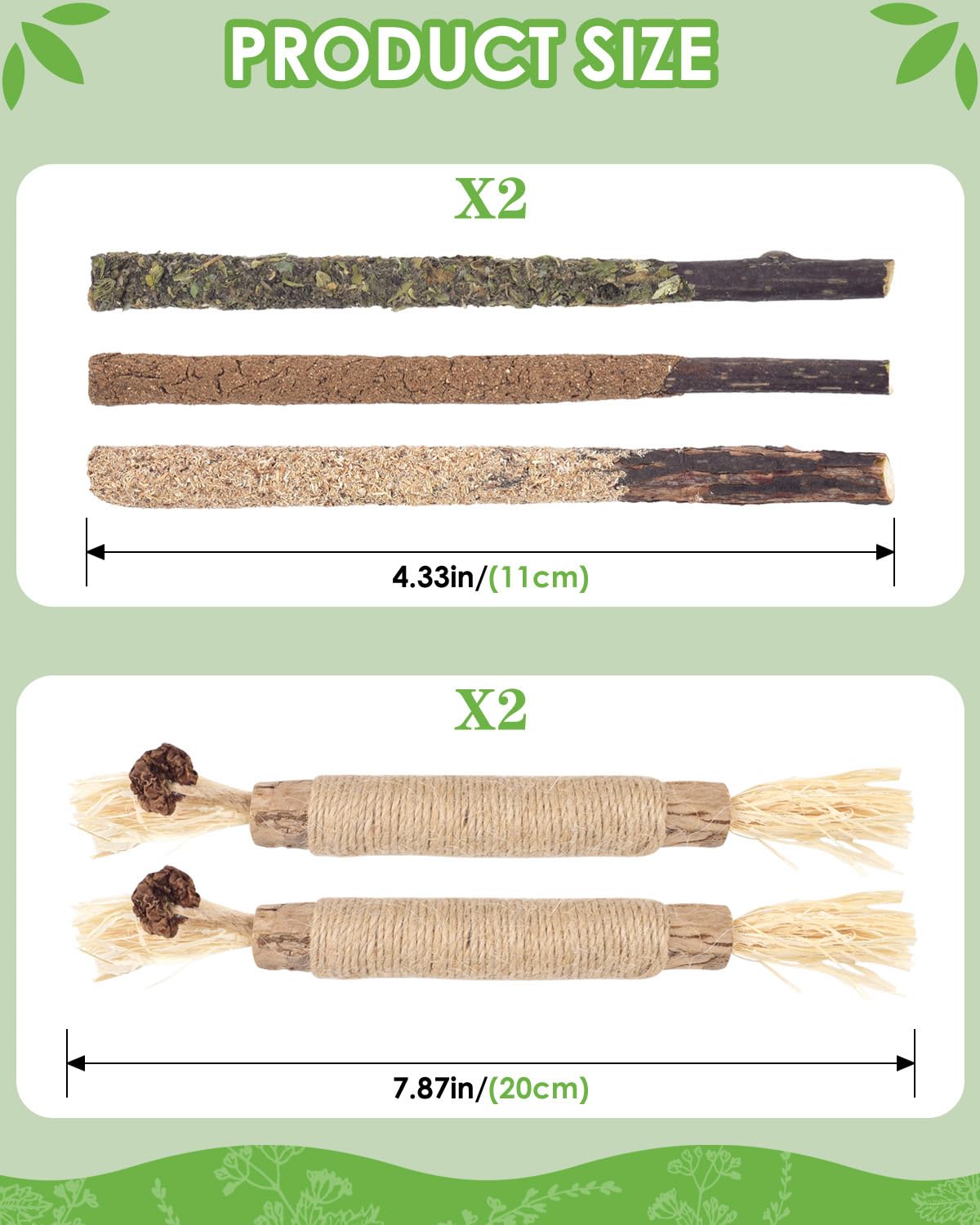 Producto natural de matatabi, seguro para gatos cuando muerden y juegan.