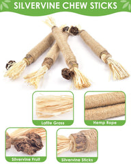 Palitos matatabi de TINDTOP para calmar la ansiedad felina durante el juego.