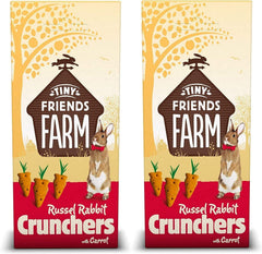Russel Rabbit Crunchers de Tiny Friends Farm con zanahorias, snack crujiente para recompensa diaria.