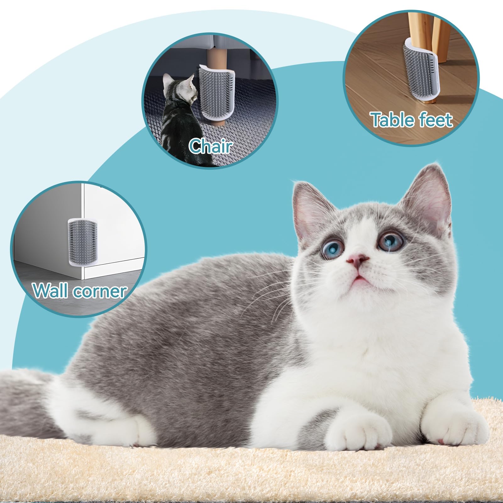 Tiny Pets: instalación fácil en pared con cinta o tornillos.