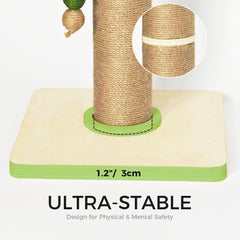 TinyBeast rascador con sisal natural ofrece superficie duradera para afilar uñas