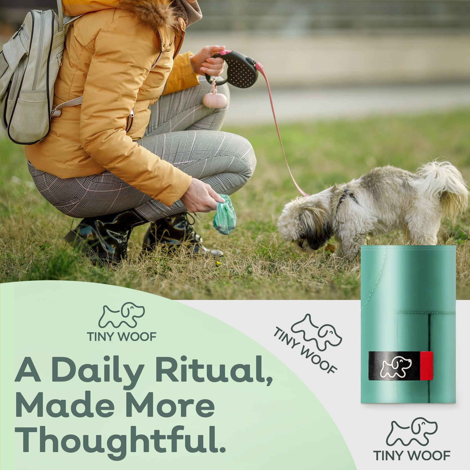Tiny Woof ideal para chihuahuas y otros perros mini; recogida rápida y limpia.