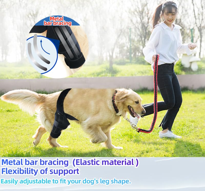 Tinzum material neopreno para rodilla de perro, suave y duradero para uso diario.