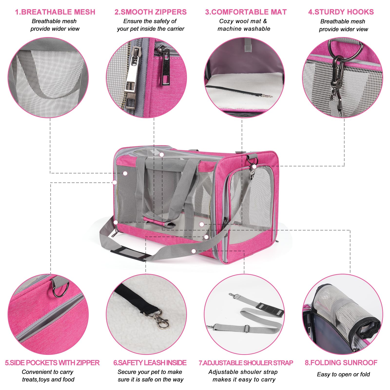 TIYOLAT carrier bolsillo lateral para accesorios de viaje