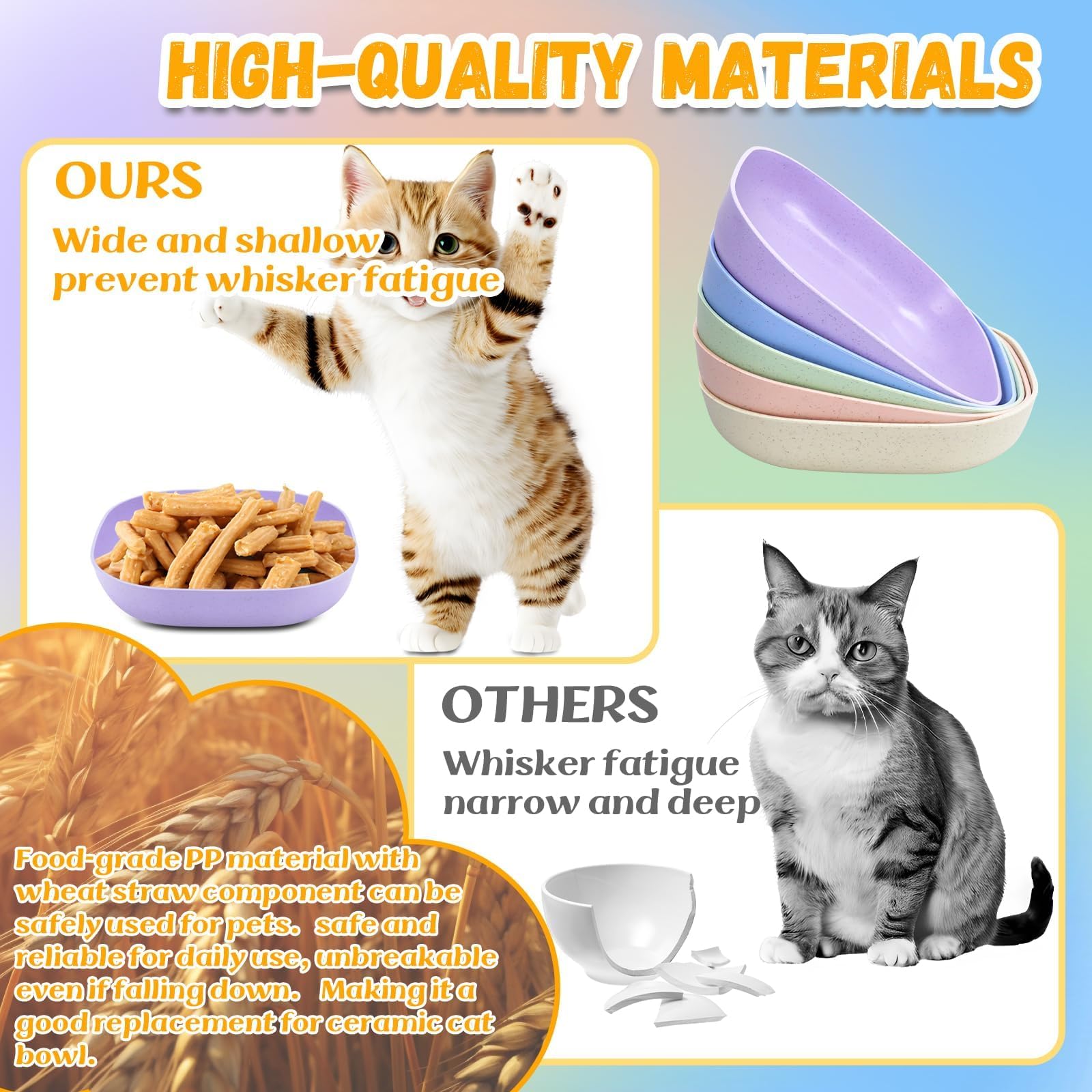 TKOnline tazón gatos plástico azul, perfecto para agua y alimento.