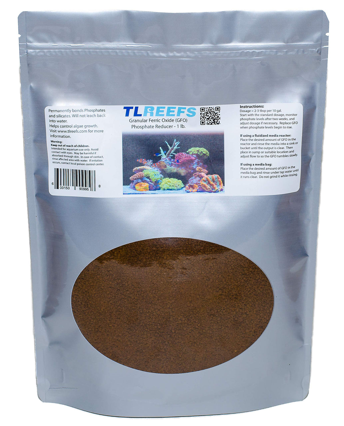 TL Reefs GFO, bolsa de 454 g, remover fosfatos en acuario marino