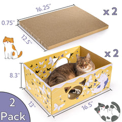 Cama rasca-gato Tlence cartón 16.5 pulgadas ideal para gatos grandes