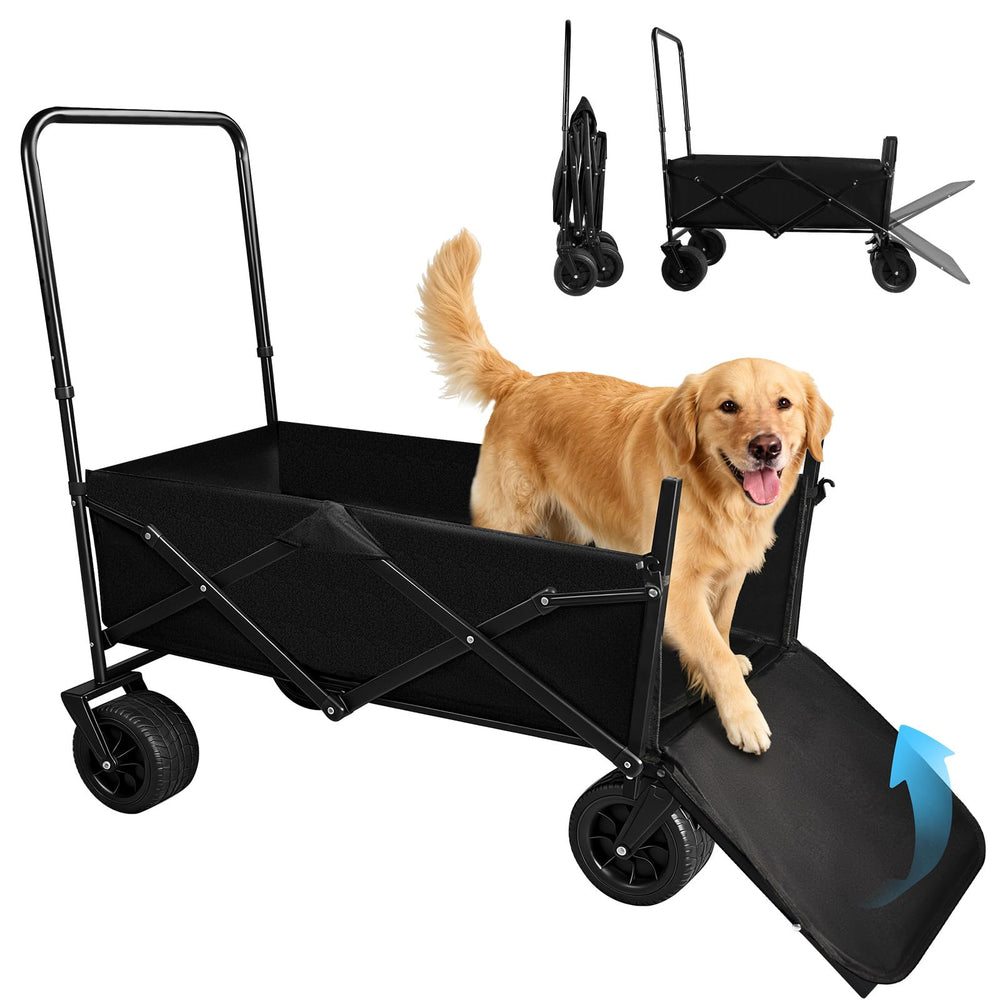 TNELTUEB carrito para perros grandes frontal, perfecto para paseos estables y cómodos.