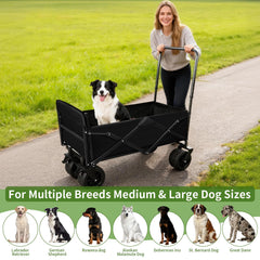 TNELTUEB carrito para perros grandes plegable, almacenamiento rápido para coche.
