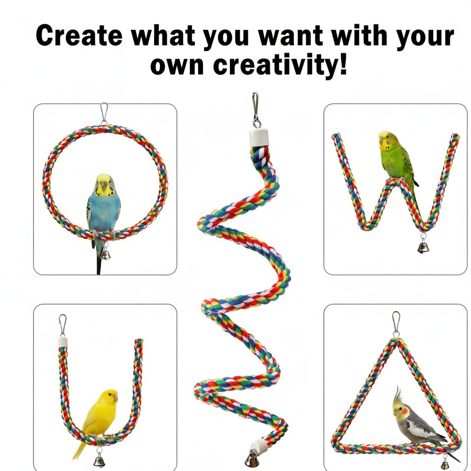 TogyGooty percha para aves fomenta la actividad y exploración en la jaula.