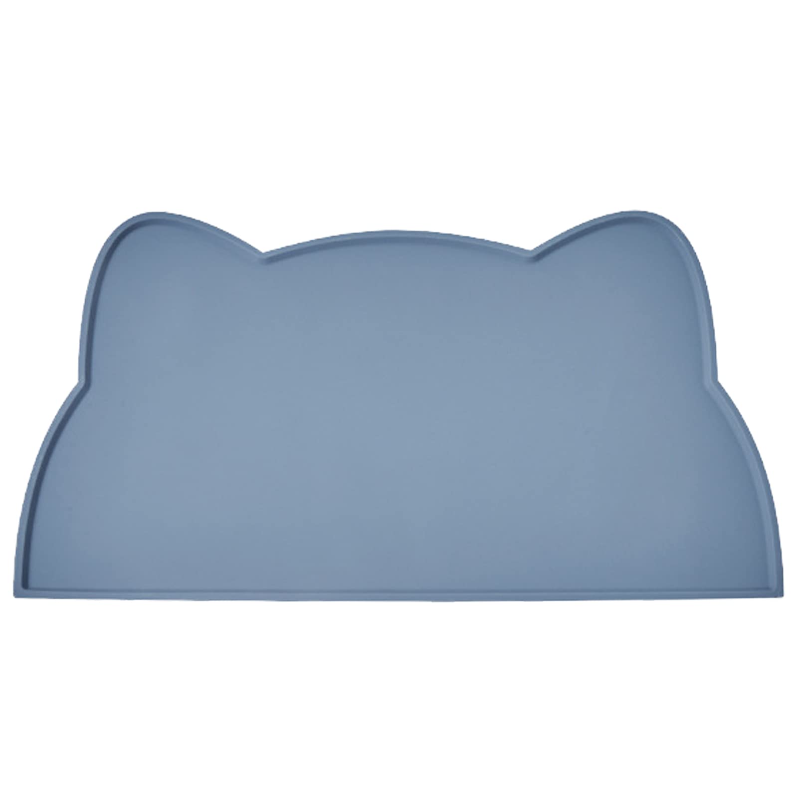 TOKAYIFE alfombrilla para gatos en silicona azul piedra, superficie suave para comer