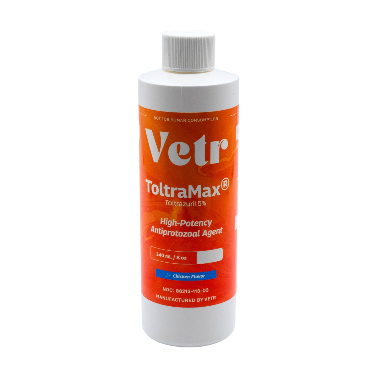 ToltraMax Toltrazuril 5.0% - botella de 240 ml para uso oral en caballos, perros y gatos.