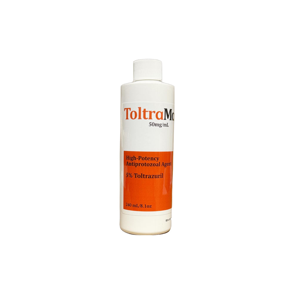 ToltraMax Toltrazuril 5.0% envase 240 ml, fácil de almacenar.