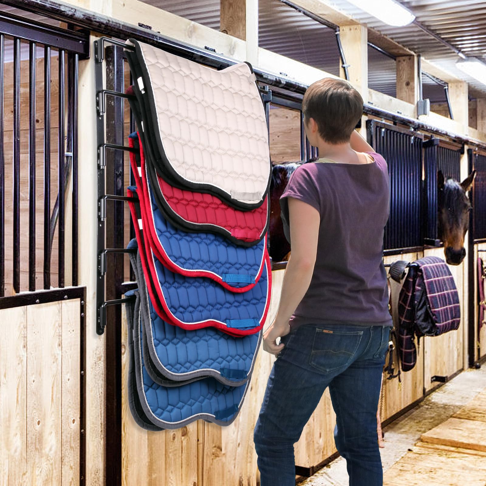TOMESHA acabado negro elegante se adapta a cualquier tack room