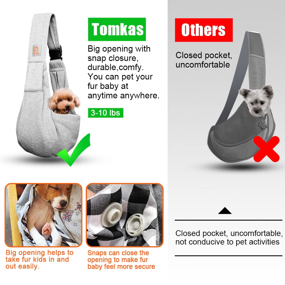 Tomkas portador-perro bandolera uso diario para visitas y salidas cortas.
