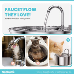 Tomxcute sistema de filtración cuádruple para agua más fresca.