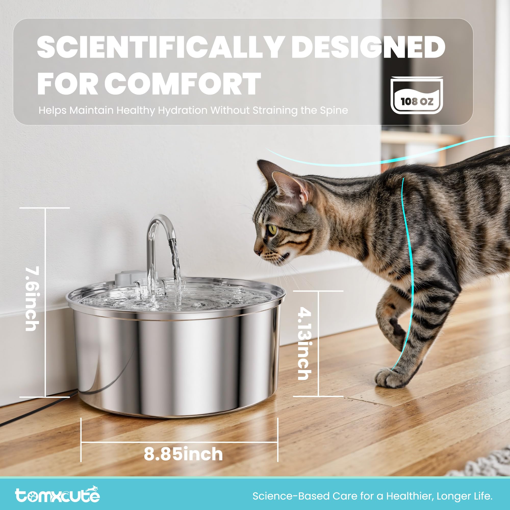 Tomxcute gran capacidad 3.2L para menos recargas.