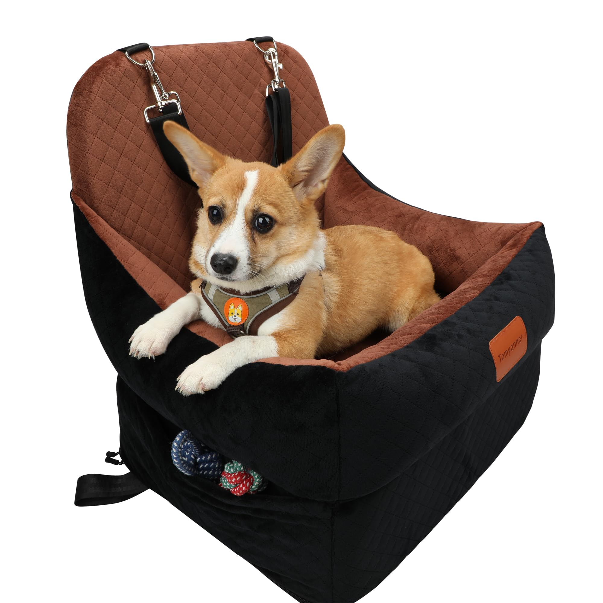 Tomyanner asiento de coche para perros con elevación de 7 pulgadas