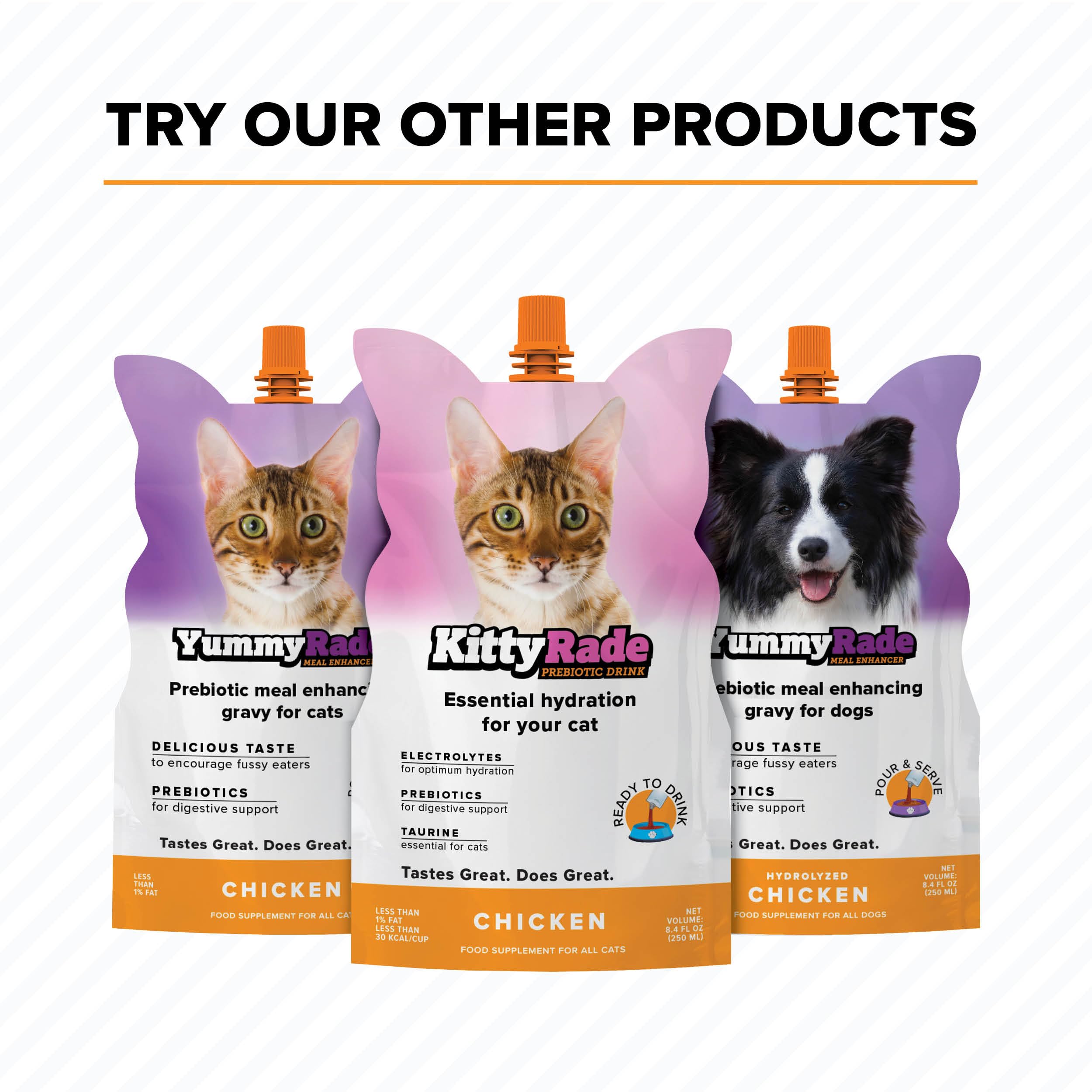Tonisity DoggyRade sin gluten ni GMO para una digestión suave.