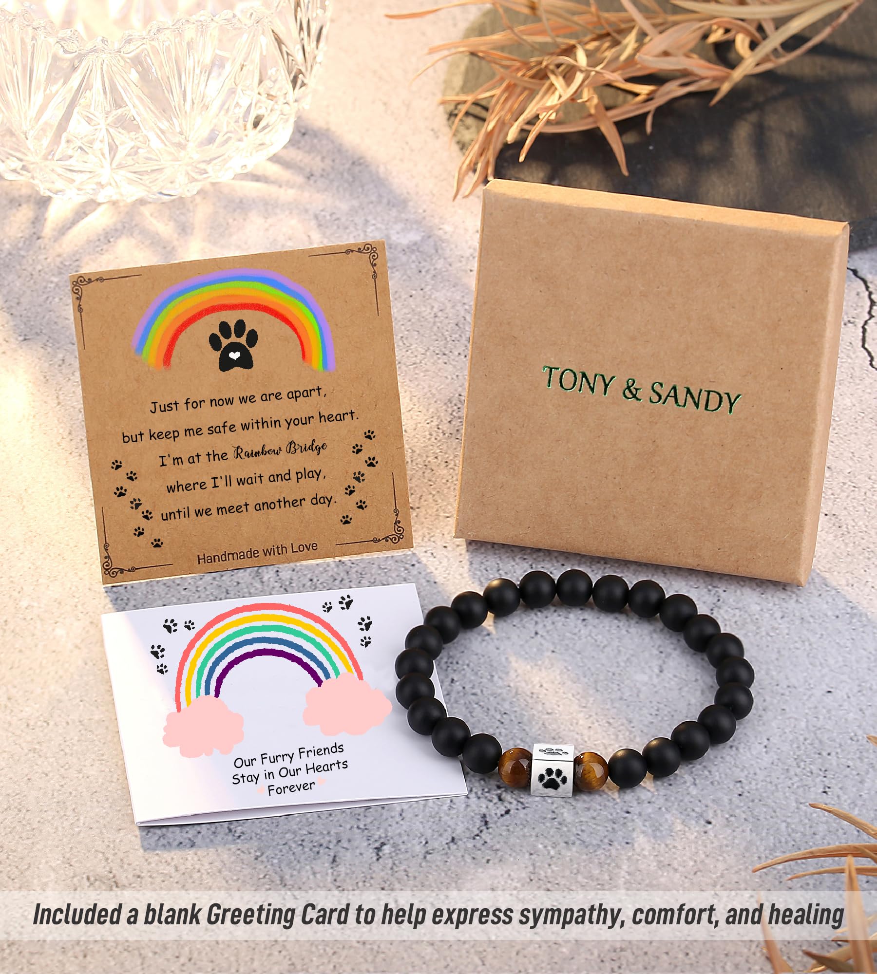 TONY & SANDY detalle de cristales; pulsera elegante para conmemorar.