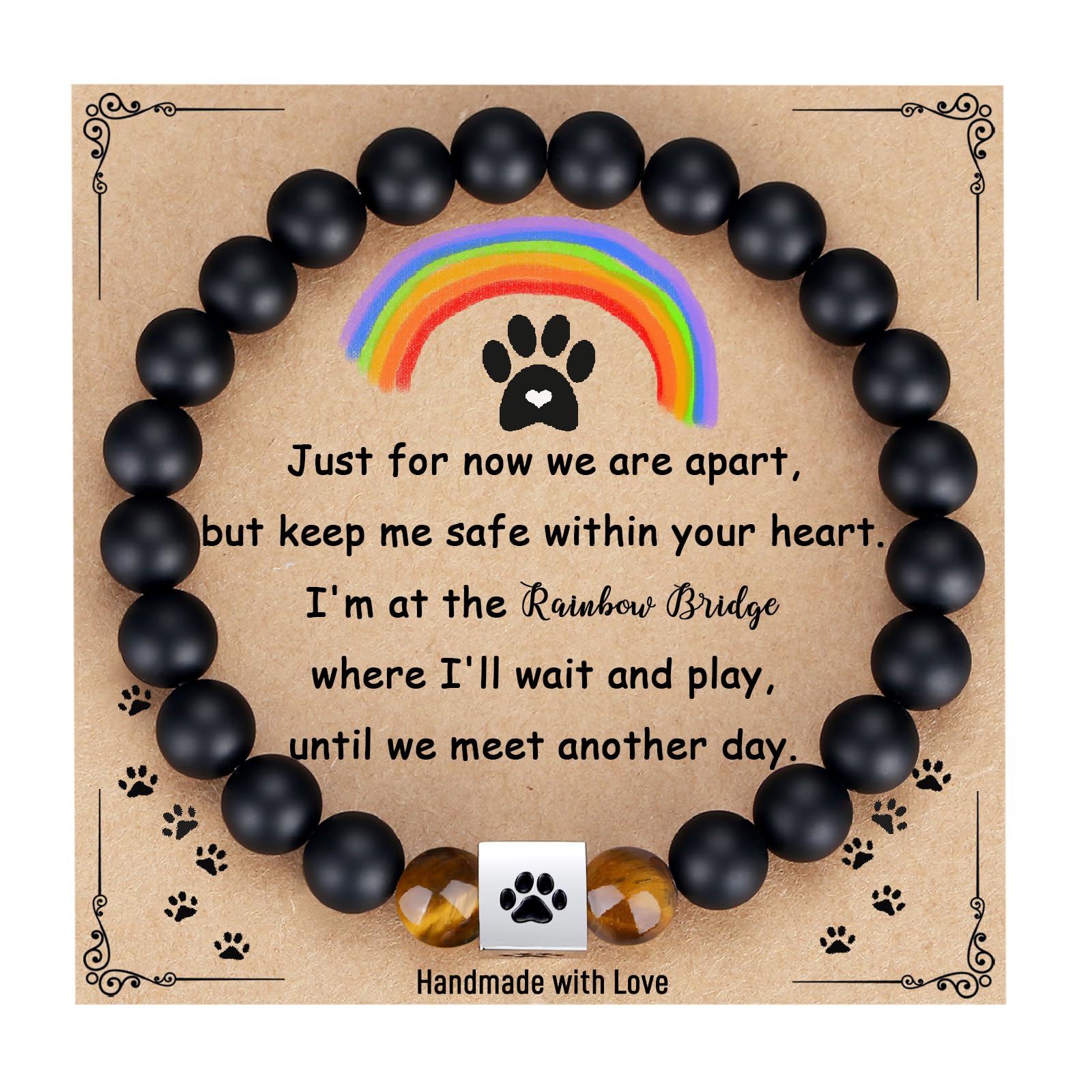 Pulsera memorial de TONY & SANDY para mascota; recuerda el amor diario.