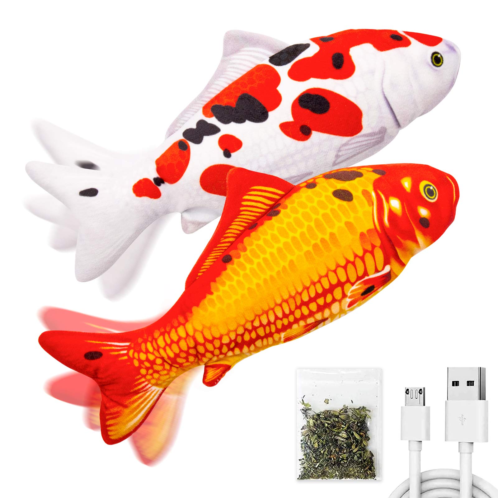 TOOGE pez flotante interactivo con SilverVine para gatos activos