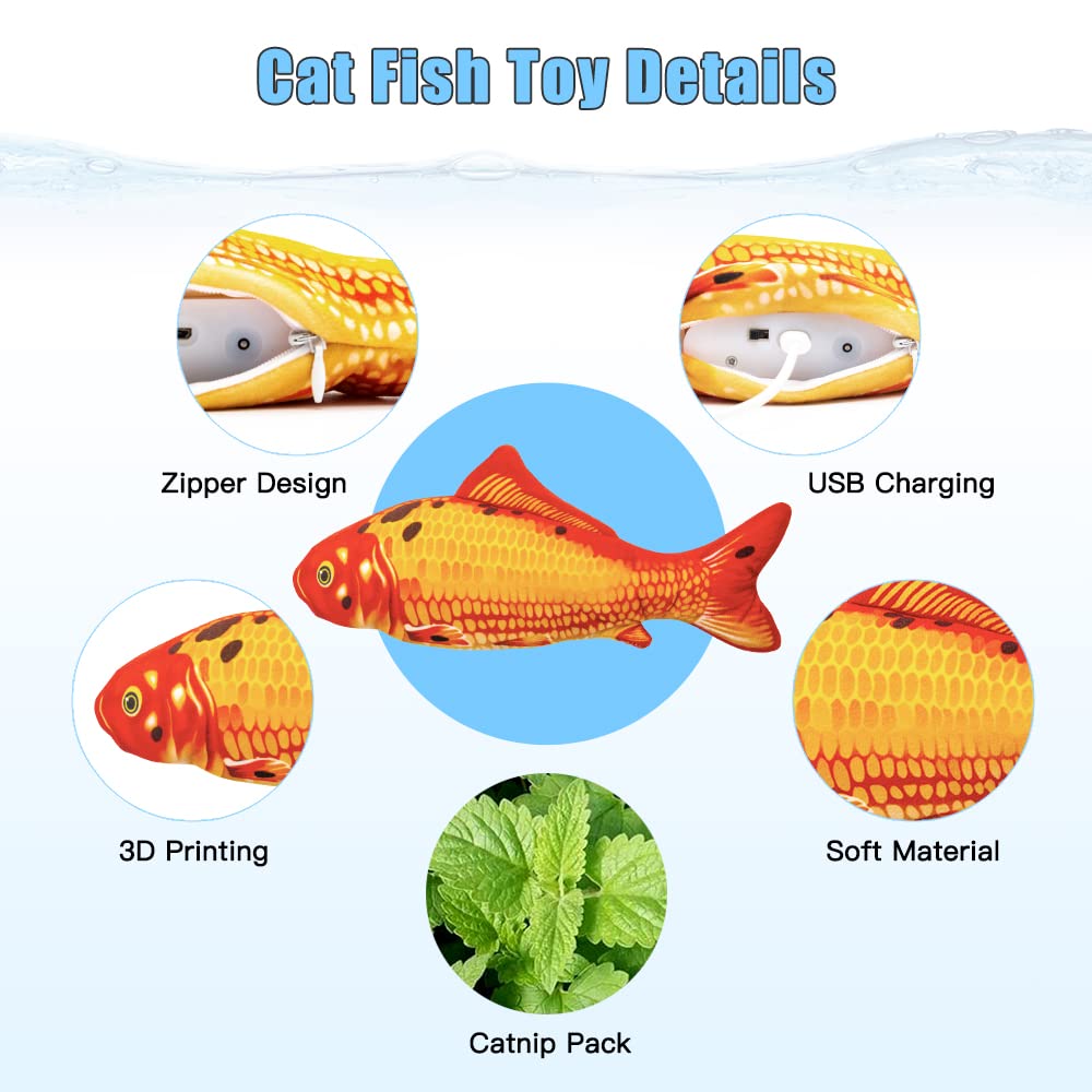TOOGE pez flotante con sensor automático para juego estimulante