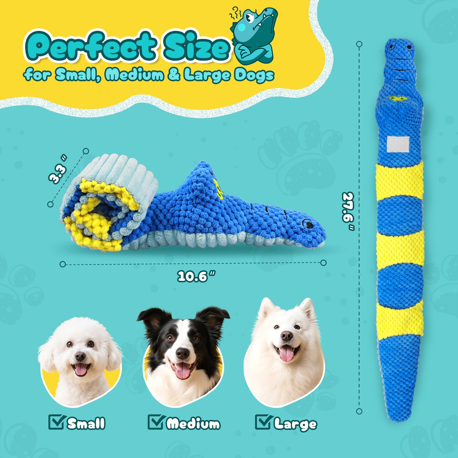 TOOPTATE puzzle-bolsillos-dobles: huecos para premios en juguete canino