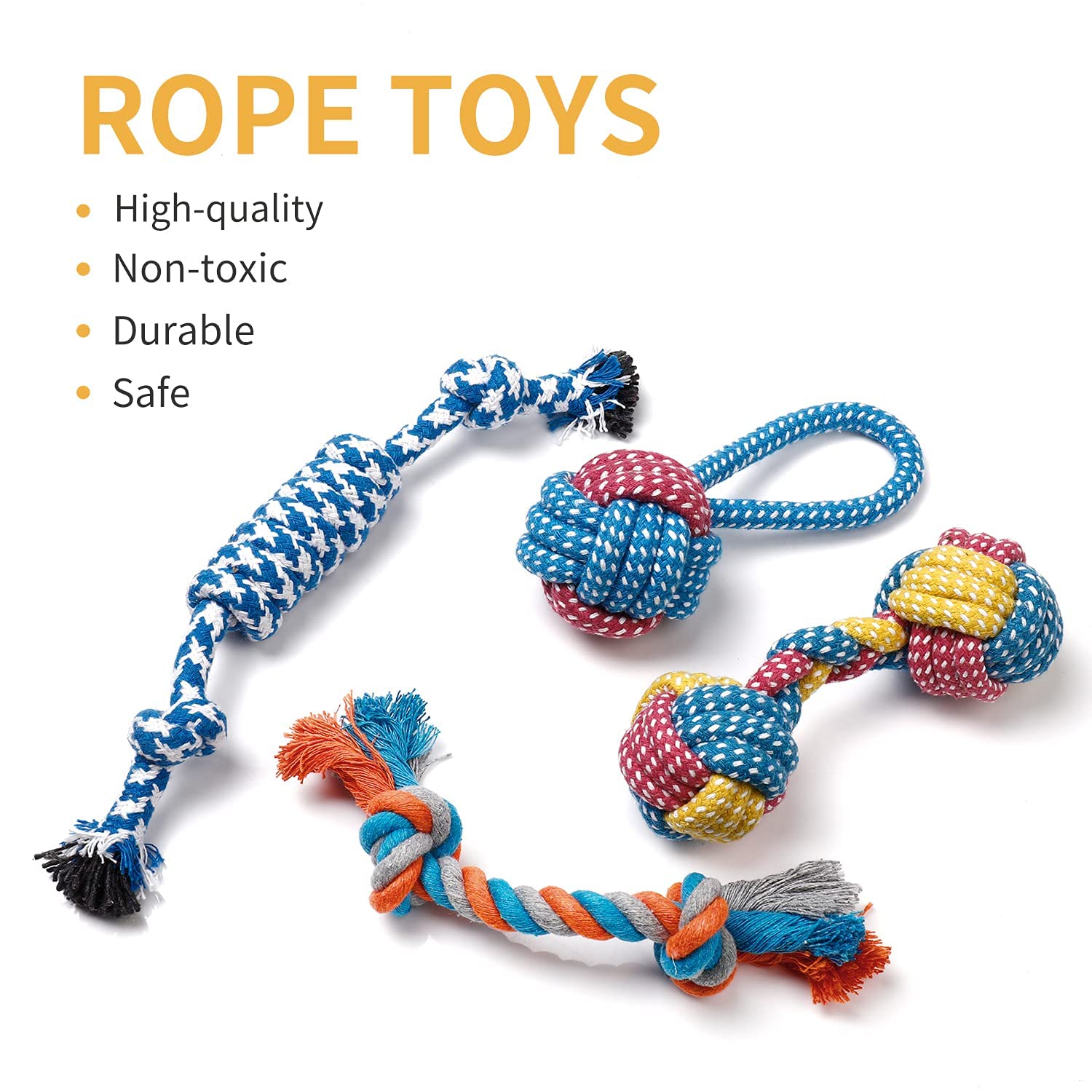 Toozey juego de cuerda duradero para mordidas suaves y juego activo.