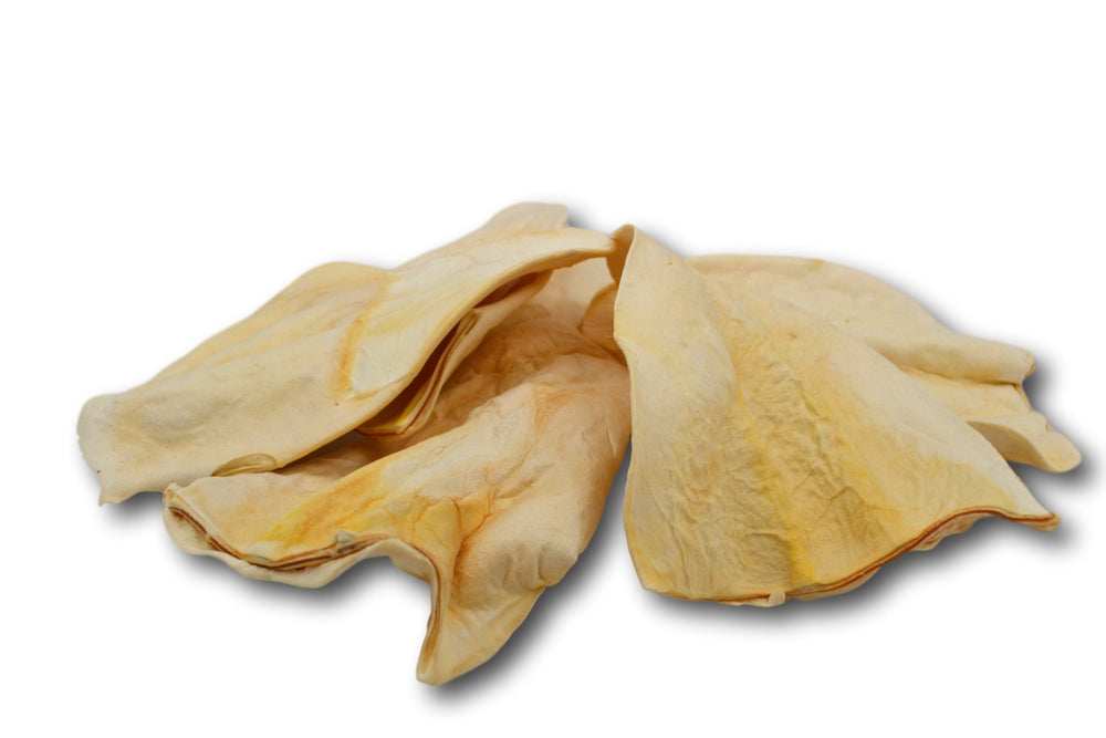Top Dog Chews orejas de vaca gruesas, sabor natural