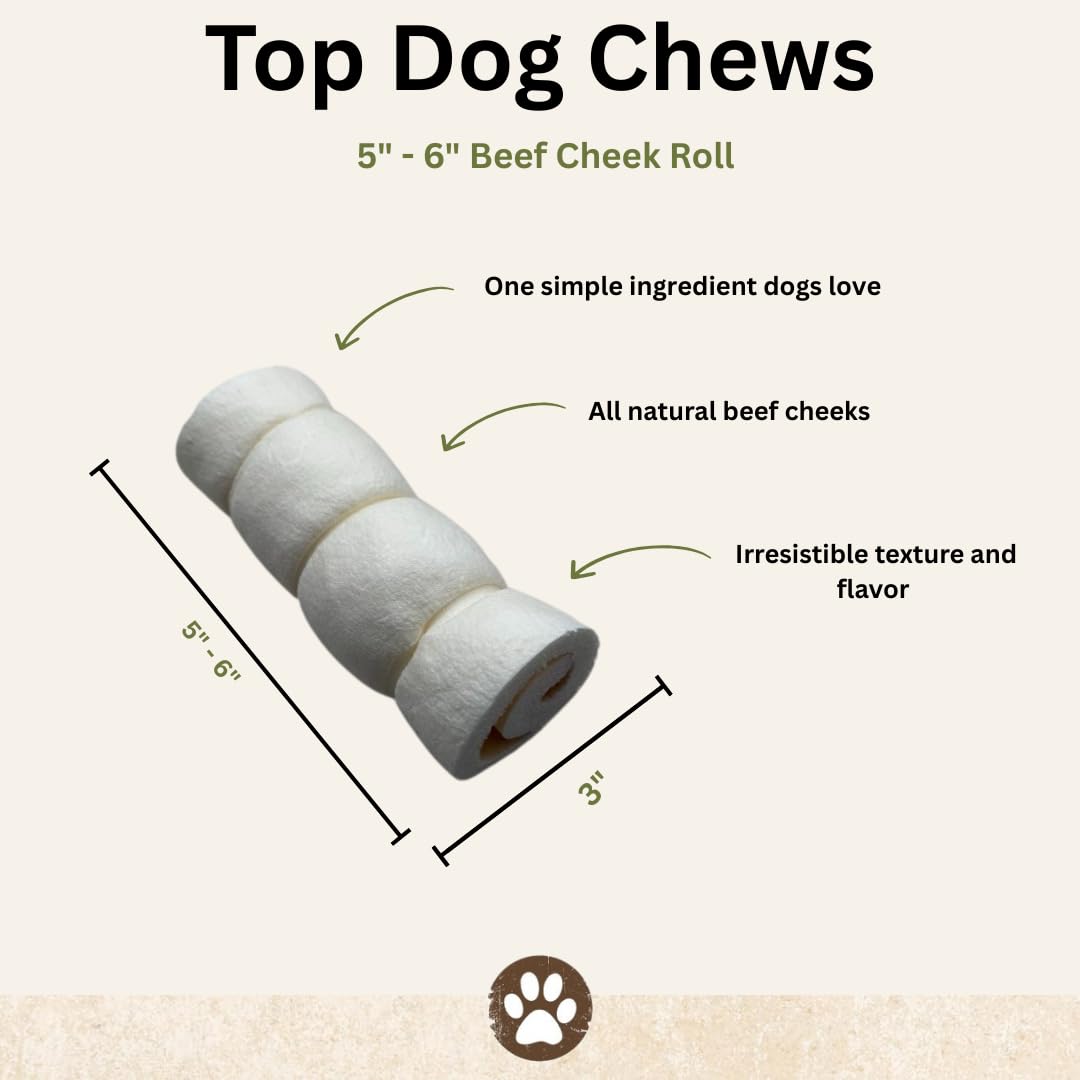 Top Dog Chews rollos resistentes sin cuero crudo para mordedores agresivos