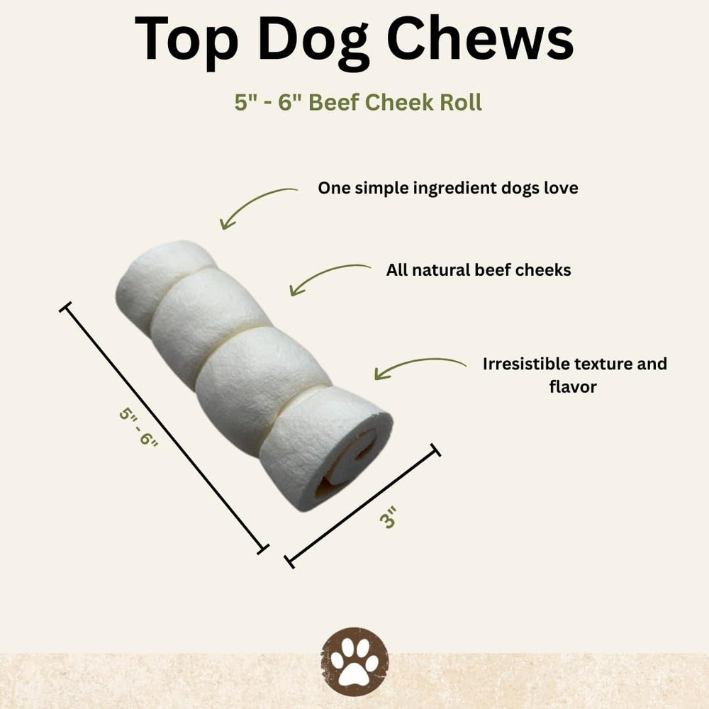 Top Dog Chews rollos resistentes sin cuero crudo para mordedores agresivos