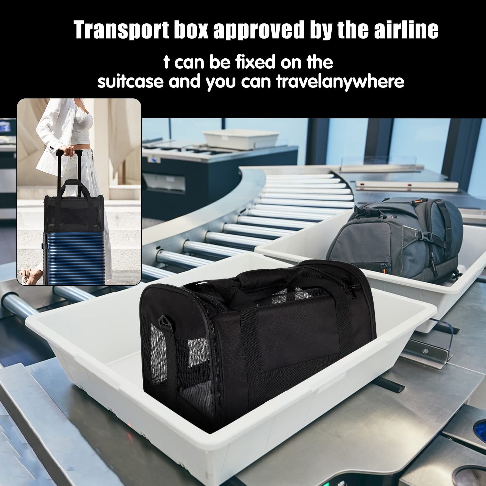 Top tasta transportín portátil y plegable para viajes.