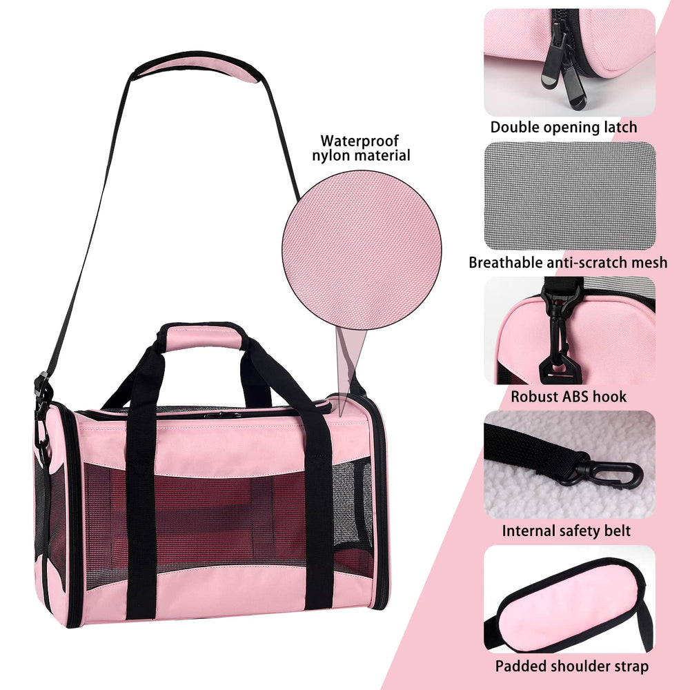 Top tasta transportín con malla de ventilación para buena circulación de aire.